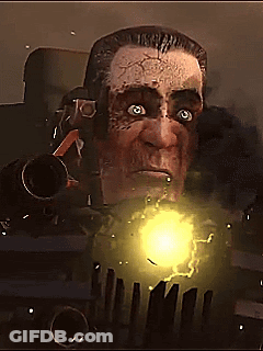 Man Face Glowing Light From Mouth GIF
