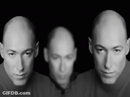 Man Face In Three Different Angles GIF