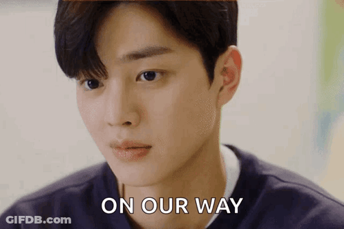 Man Face Saying On Our Way GIF