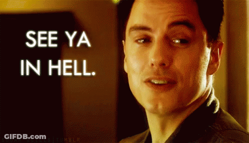 Man Face Saying See Ya In Hell GIF