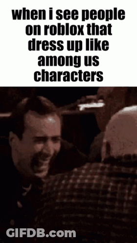 Man Face When I See People On Roblox GIF