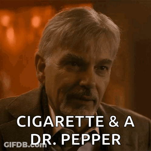 Man Face With Cigarette And Dr Pepper GIF