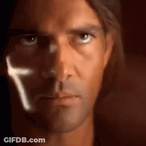 Man Face With Cross Background GIF