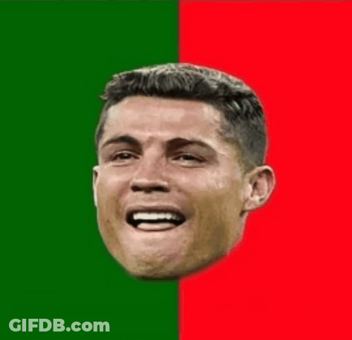Man Face With Green And Red Background GIF