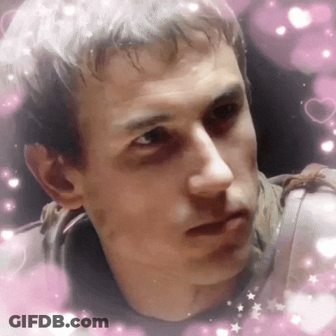 Man Face With Hearts And Stars GIF