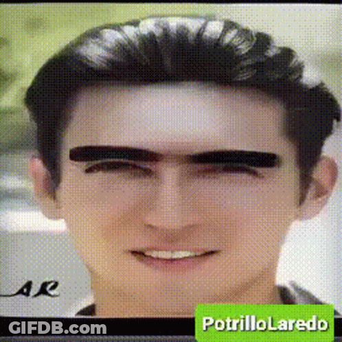 Man Face With Potrillolaredo Green Button GIF