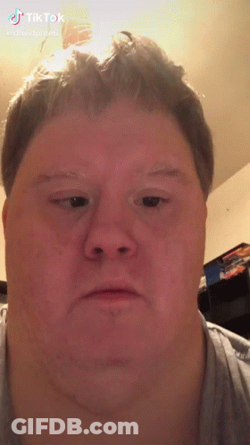 Man Face With TikTok Watermark GIF