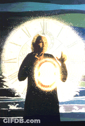 Man Facing Clock At 11 And 12 GIF