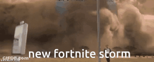 Man Facing Tornado New Fortnite Storm GIF
