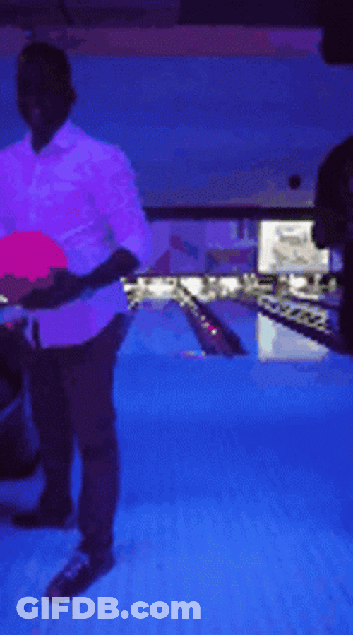 Man Fail Move Bowling Alley GIF