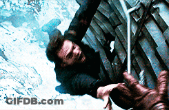 Man Falling Down Staircase Person Reaching To Help GIF