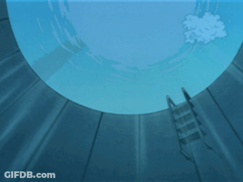 Man Falling Into Pool GIF