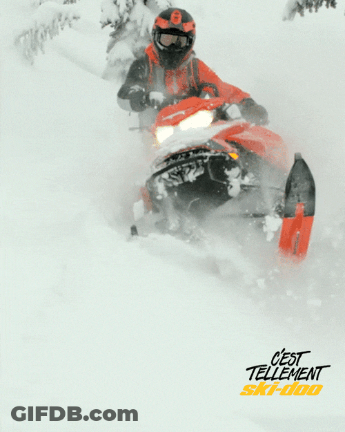 Man Falling Off A Snowmobile GIF