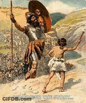 Man Fighting Giant Remember The Story GIF