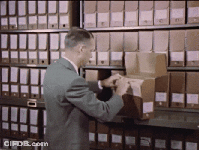 Man Find Files GIF