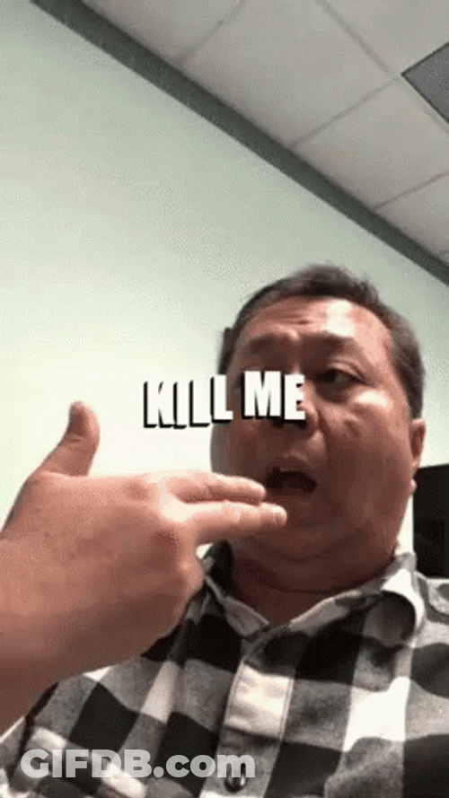 Man Finger Pointing Gun Kill Me Now Act GIF