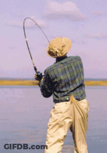 Man Fishing On Boat Rippin' Mf Lips GIF