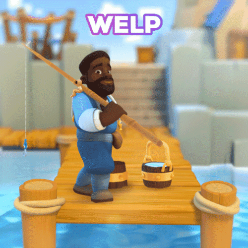 Man Fishing Saying Welp GIF