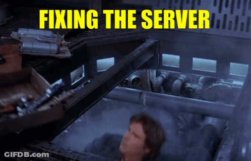 Man Fixing The Server GIF