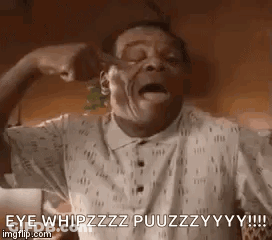 Man Flexing Muscles Saying Eye Whipzzz Puuzzzyy GIF