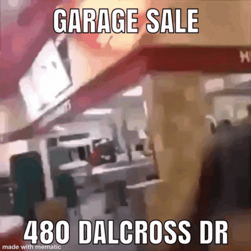Man Flip Over Garage Sale GIF