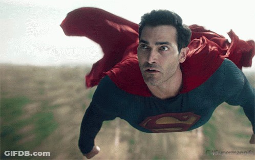 Man Flying As Superman GIF