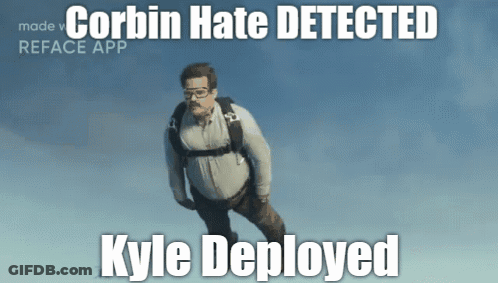 Man Flying Corbin Hate Detected Kyle Deployed GIF