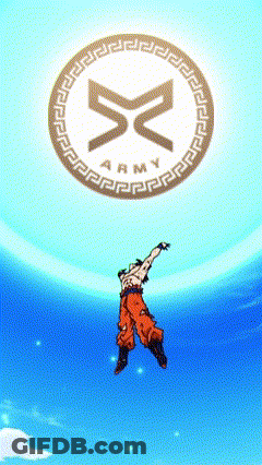 Man Flying In Front Of Army Logo GIF