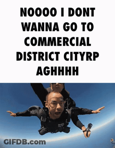 Man Flying Nooo I Dont Wanna Go To Commercial District Cityrp Aghhhh GIF