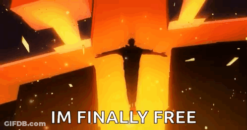 Man Flying Saying Im Finally Free GIF