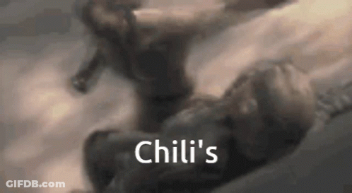 Man Flying Through Air With Chili's GIF