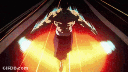 Man Flying Through Cartoon Air GIF