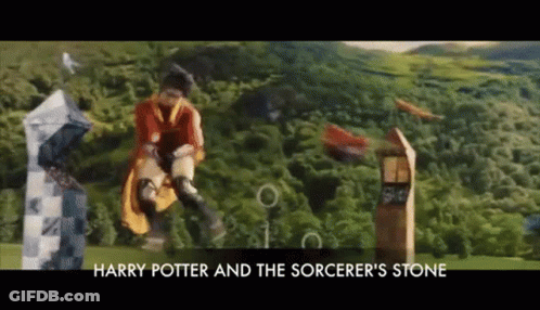 Man Flying Through Harry Potter Scene GIF