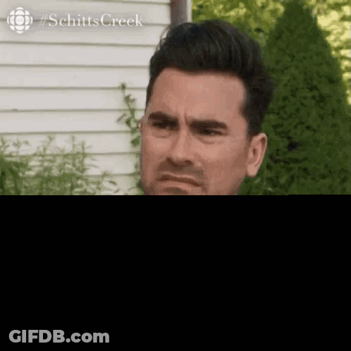 Man From Schitt's Creek Making Funny Face GIF