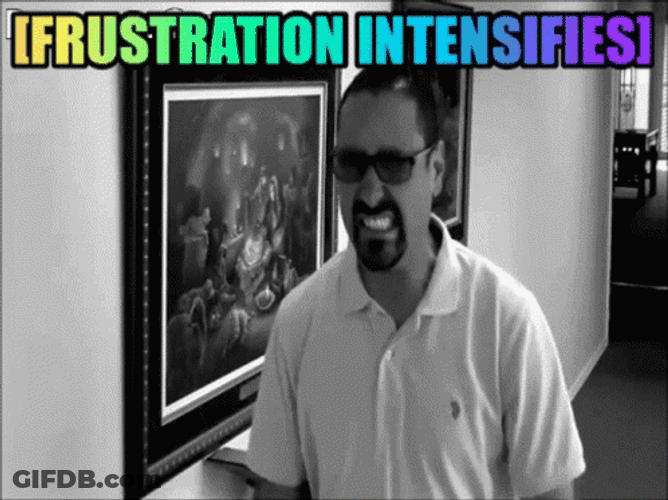 Man Frustration Intensifies GIF