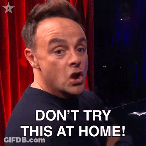 Man Funny Face Saying Don't Try This At Home GIF
