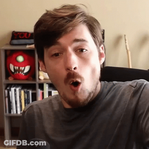 Man Funny Face Shelf Stuffed Monster GIF