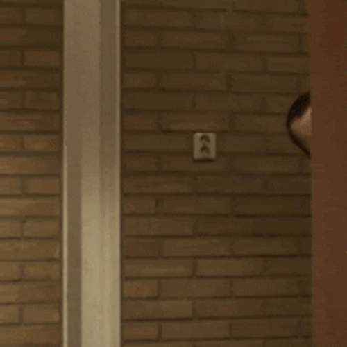 Man Funny Peeking Behind The Walls GIF
