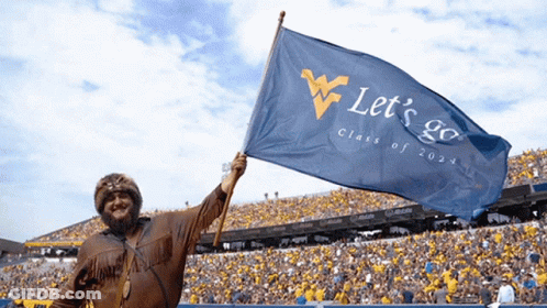 Man Fur Hat Let's Go Class 2024 Flag GIF