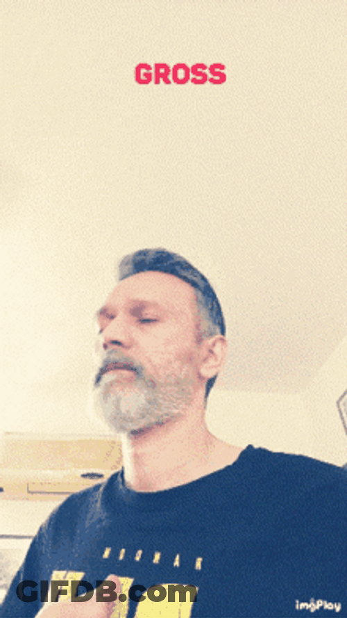 Man Gagging Saying It's Gross GIF