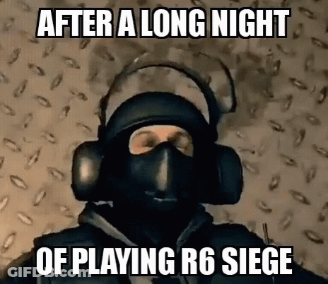 Man Gas Mask After Long Night R6 Siege GIF