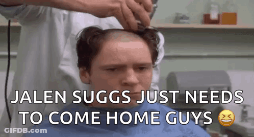 Man Getting Haircut Jalen Suggs Just Needs To Come Home Guys GIF
