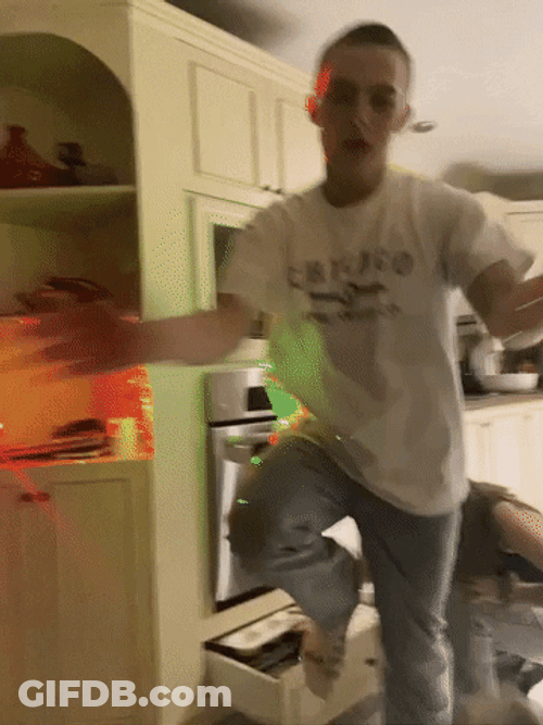 Man Getting Hyped Default Fortnite Dance Move GIF