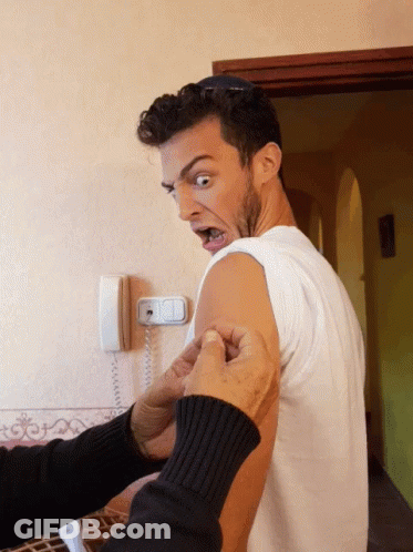 Man Getting Injection Making Face GIF