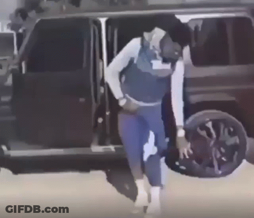 Man Getting Out Of Black Jeep GIF