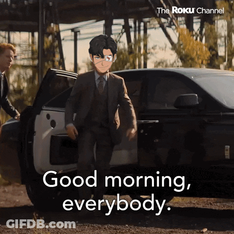 Man Getting Out Of Car Saying Good Morning GIF
