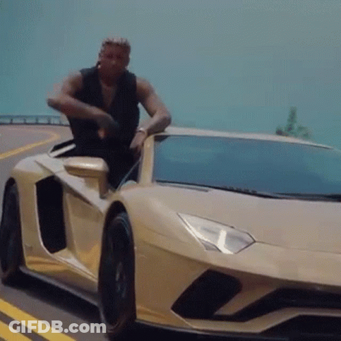 Man Getting Out Of Sports Car GIF