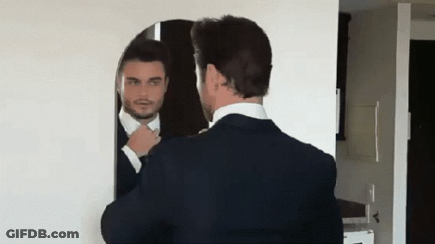 Man Getting Ready Fixing His Suit GIF