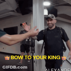 Man Giving High Five Saying Bow To Your King GIF