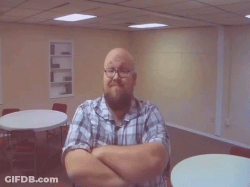 Man Giving High Five Saying Self-Five GIF
